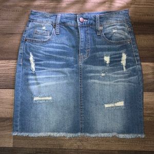Denim high waisted skirt
